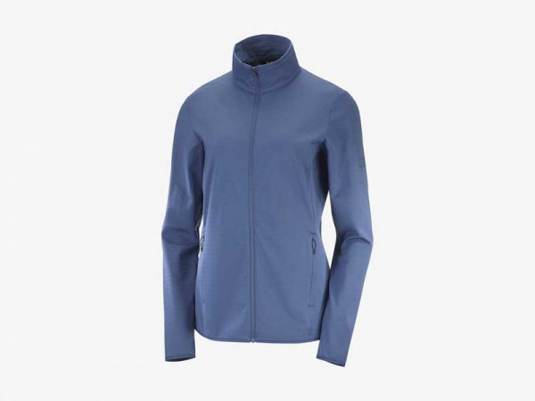 Salomon Damen Fleecejacke Lightwarm blau