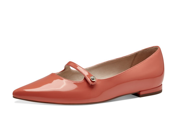 Tamaris Damen Ballerina orange patent