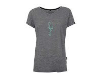 Pally Hi Damen Merino Shirt Bingo Flamingo grau Pally Hi Damen Merino Shirt Bingo Flamingo grau