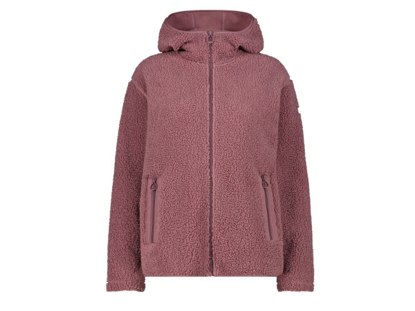 CMP Damen Teddy Kapuzenfleece Jacke malva