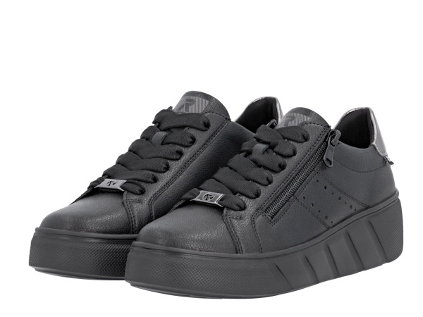 Rieker Damen Sneaker schwarz/altsilber