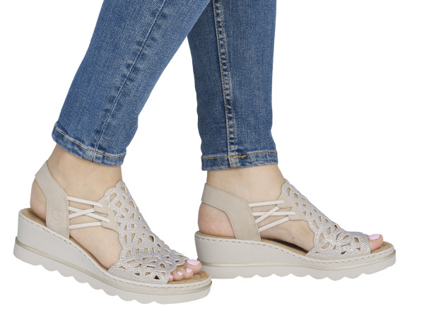 Rieker Damen Keilsandale ginger