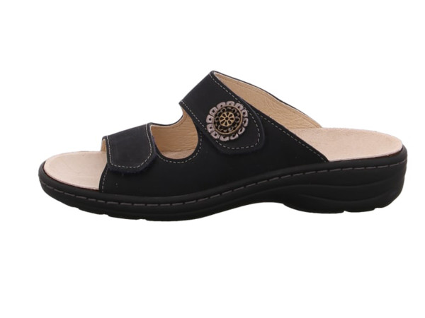 LONGO Damen Pantoletten Ocean/Wechselfußbett/Klettverschluß