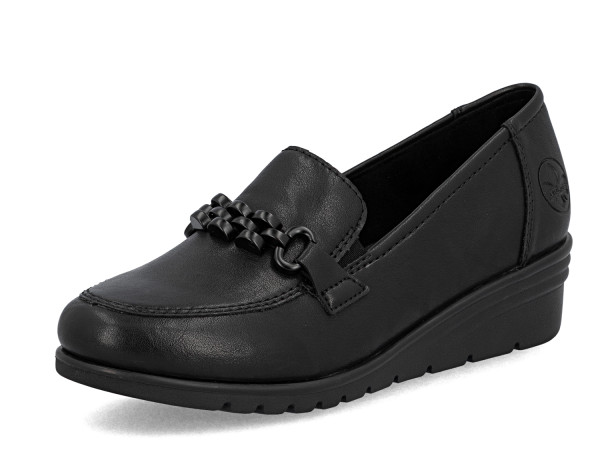 Rieker Damen Loafer schwarz