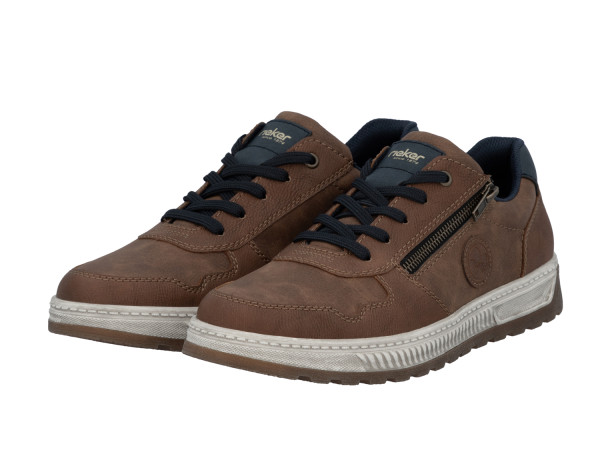 Rieker Herren Schnürschuh mandel/fuchs/denim
