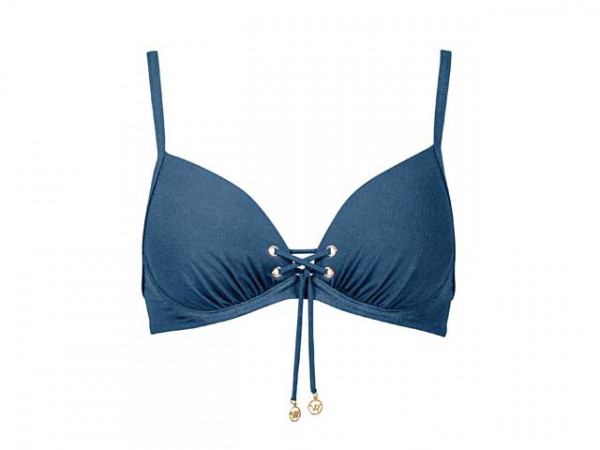 Watercult Damen Bikini Top blau D-Cup Serie Summer Solids