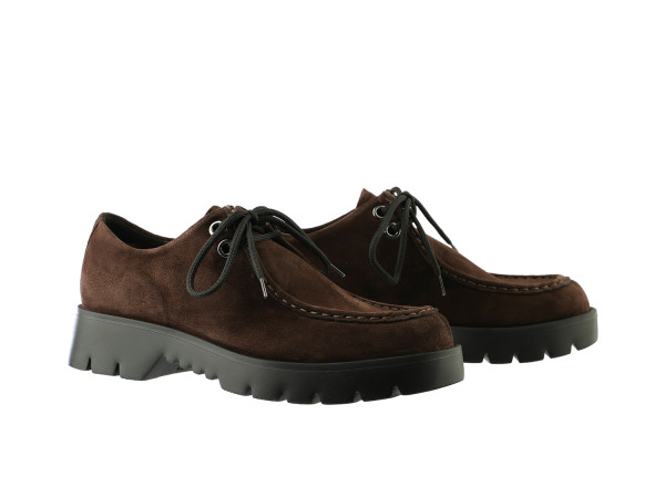 Högl Damen Schnürschuh chocplum/velours