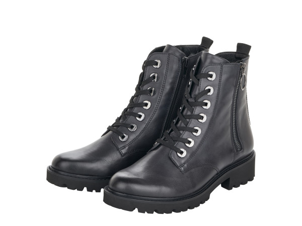 Remonte Damen Biker Boots grau/patent