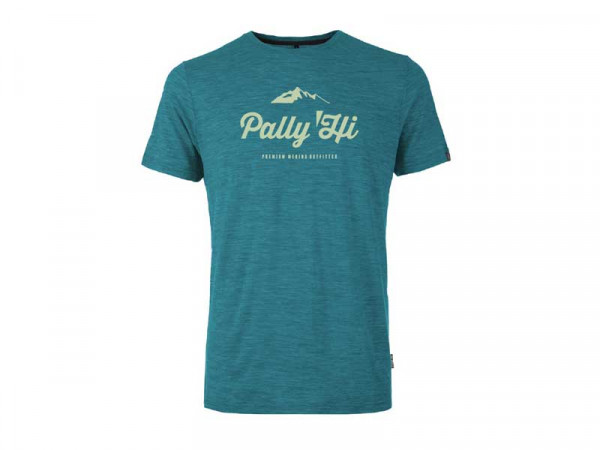 Pally Hi Herren Merino Shirt Classic Peak Logo blue