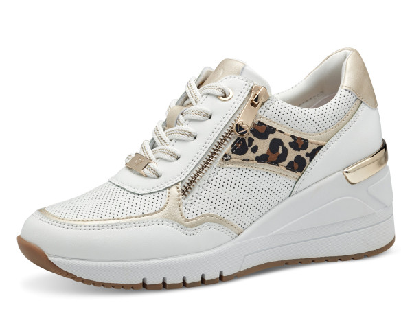 Marco Tozzi Damen Sneaker white/dune/elo Wedge