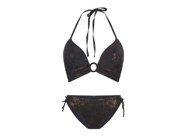 Linga Dore Damen Triangel paded Bikiniset black/copper B-Cup