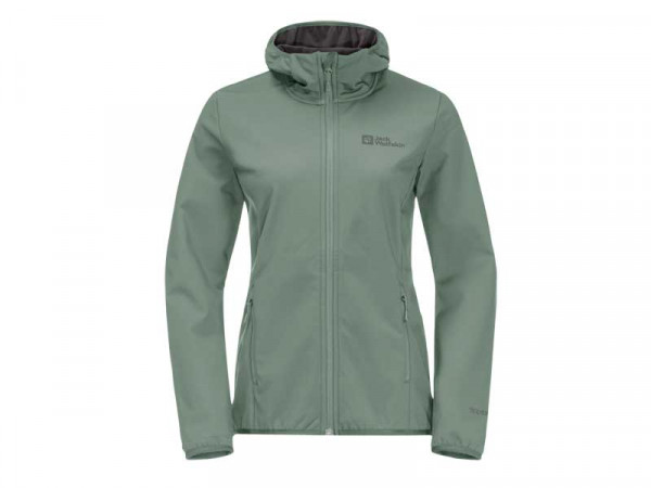 Jack Wolfskin Damen Softshell jacke Bernberg Hoddy grün