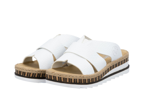 Rieker Damen Pantoletten weiss