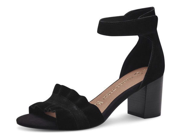 Marco Tozzi Damen Ledersandale black uni