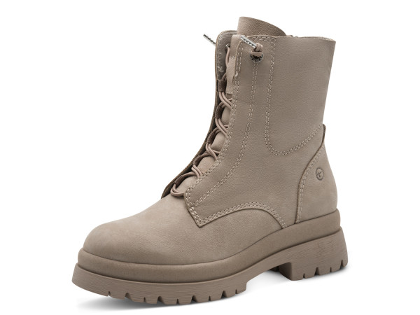 Tamaris Damen Schnürstiefelette taupe