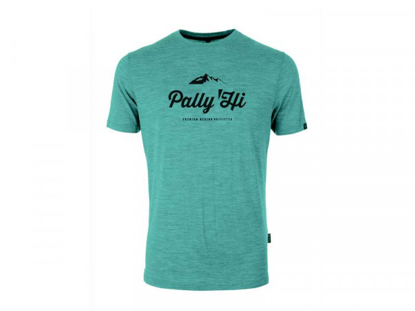 Pally Hi Herren Merino Shirt Classic Peak Logo grün