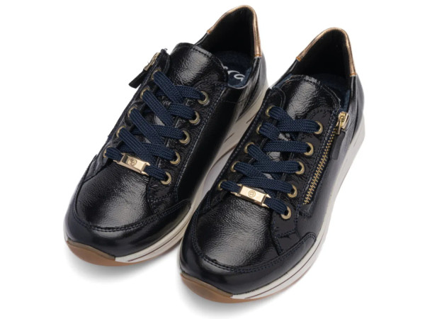 Ara Damen Sneaker Osaka blau/knautschlack