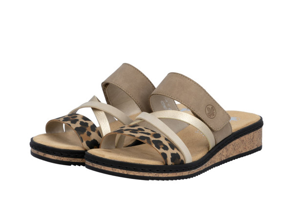 Rieker Damen Pantolette beige/ginger