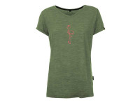 Pally Hi Damen Merino Shirt Bingo Flamingo grün Pally Hi Damen Merino Shirt Bingo Flamingo grün