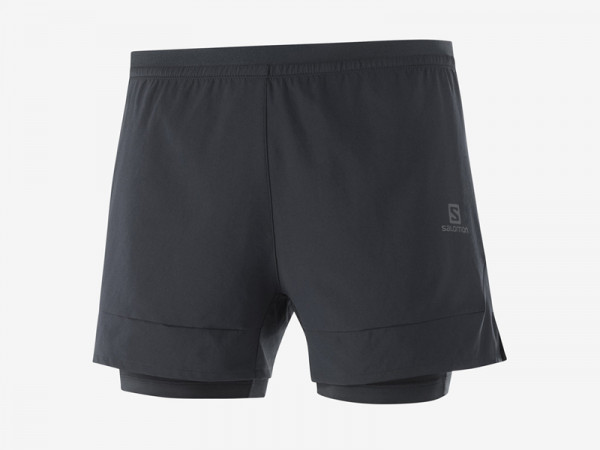 Salomon Herren 2in1 Laufshort Cross schwarz