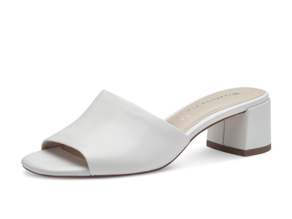 Tamaris Damen Lederpantolette white