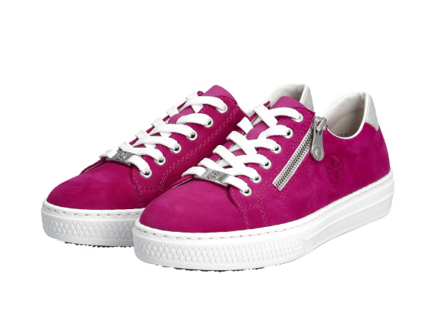 Rieker Damen Sneaker fuchsia/fog