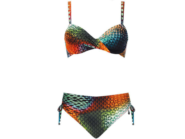 Opera Damen Bikini schwarz/multi C-Cup