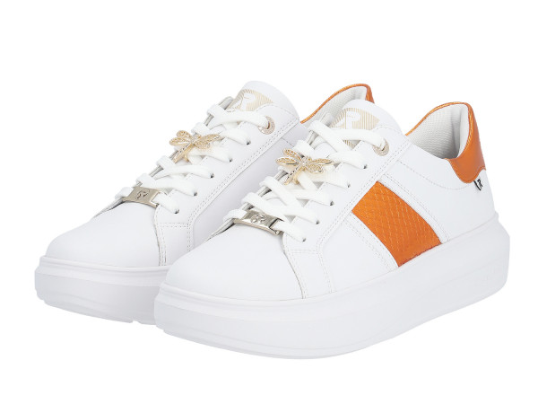 Rieker Damen Evolution Sneaker white/orange