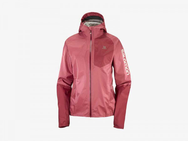 Salomon Damen Laufjacke Bonatti rot/Waterproof