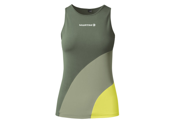 Martini Sportswear Damen Tank Alpmate Dynamic mosstone/tendril/lemon