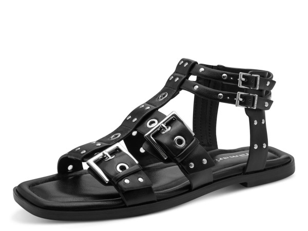 Tamaris Damen Sandale black/Nieten