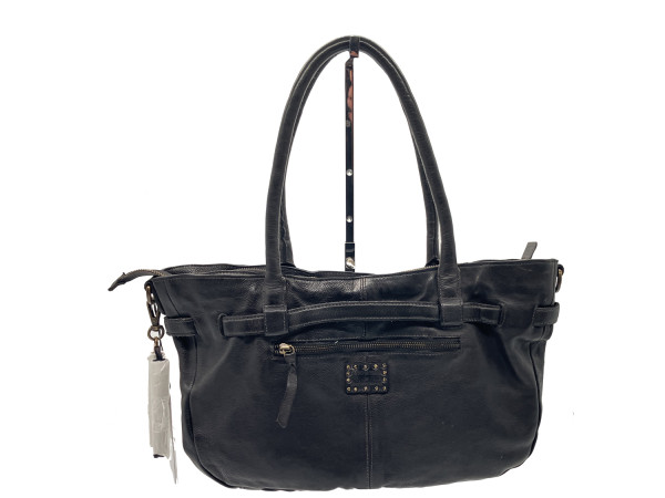 Taschendieb Damen Echt-Leder Handtasche Kaiserstrasse 22 schwarz