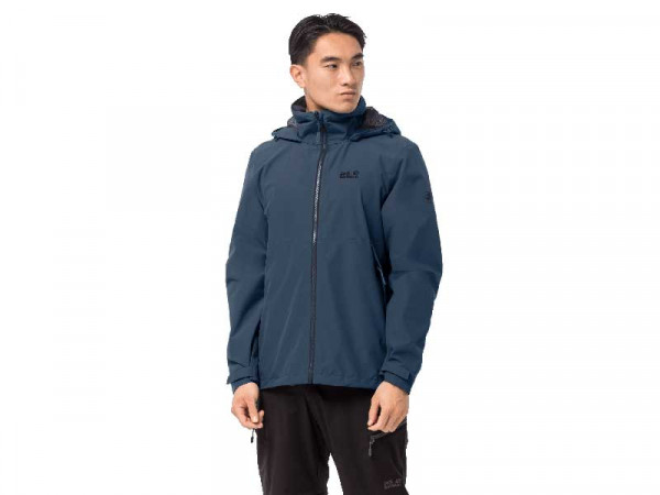 Jack Wolfskin Herren Regenjacke Evendale blau