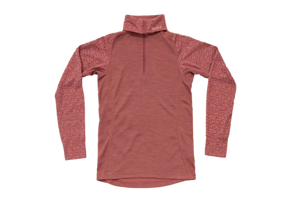 Devold Damen Merino Langarm Shirt Duo Active marsala/zip