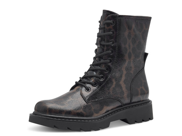 Tamaris Damen Schnürstiefelette leo/textil