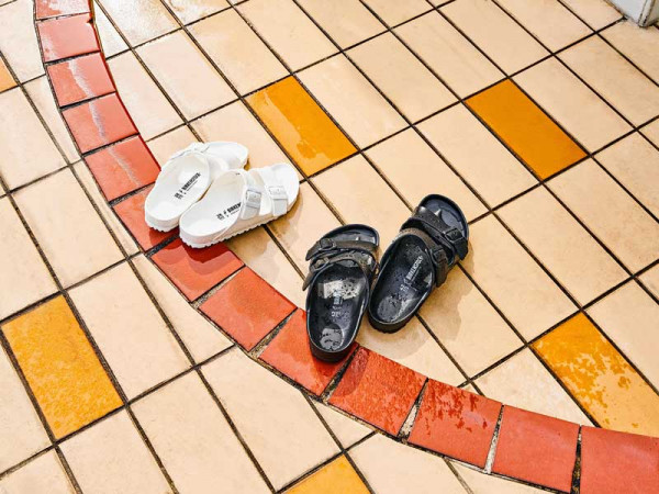 Birkenstock Damen Pantolette Arizona EVA weiss NF