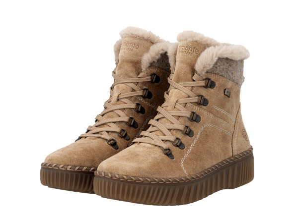 Remonte Damen Stiefelette camel Lammwollfutter Membrane
