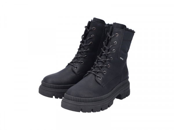 Rieker Damen Schnürstiefel schwarz/gefüttert TEX