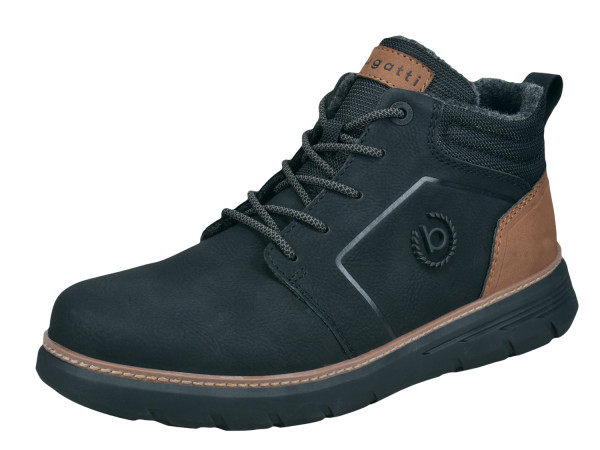 Bugatti Men Herren Schnürstiefel schwarz