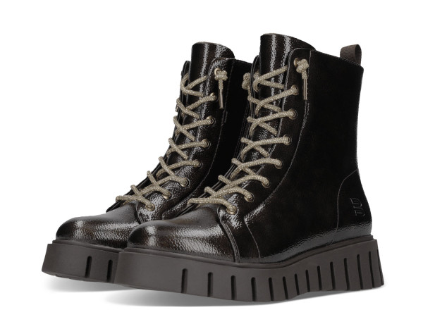 TT.BAGATT Damen Schnürstiefel dark brown/metalics