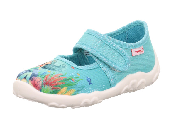 Superfit Mädchen Hausschuh Bonny türkis/Klett