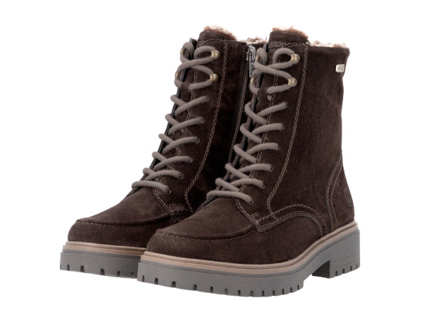 Remonte Damen Schnürstiefelette cigarre Lammwollfutter Membrane