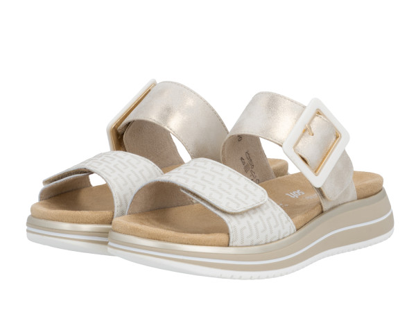 Remonte Damen Pantolette offwhite/alloy